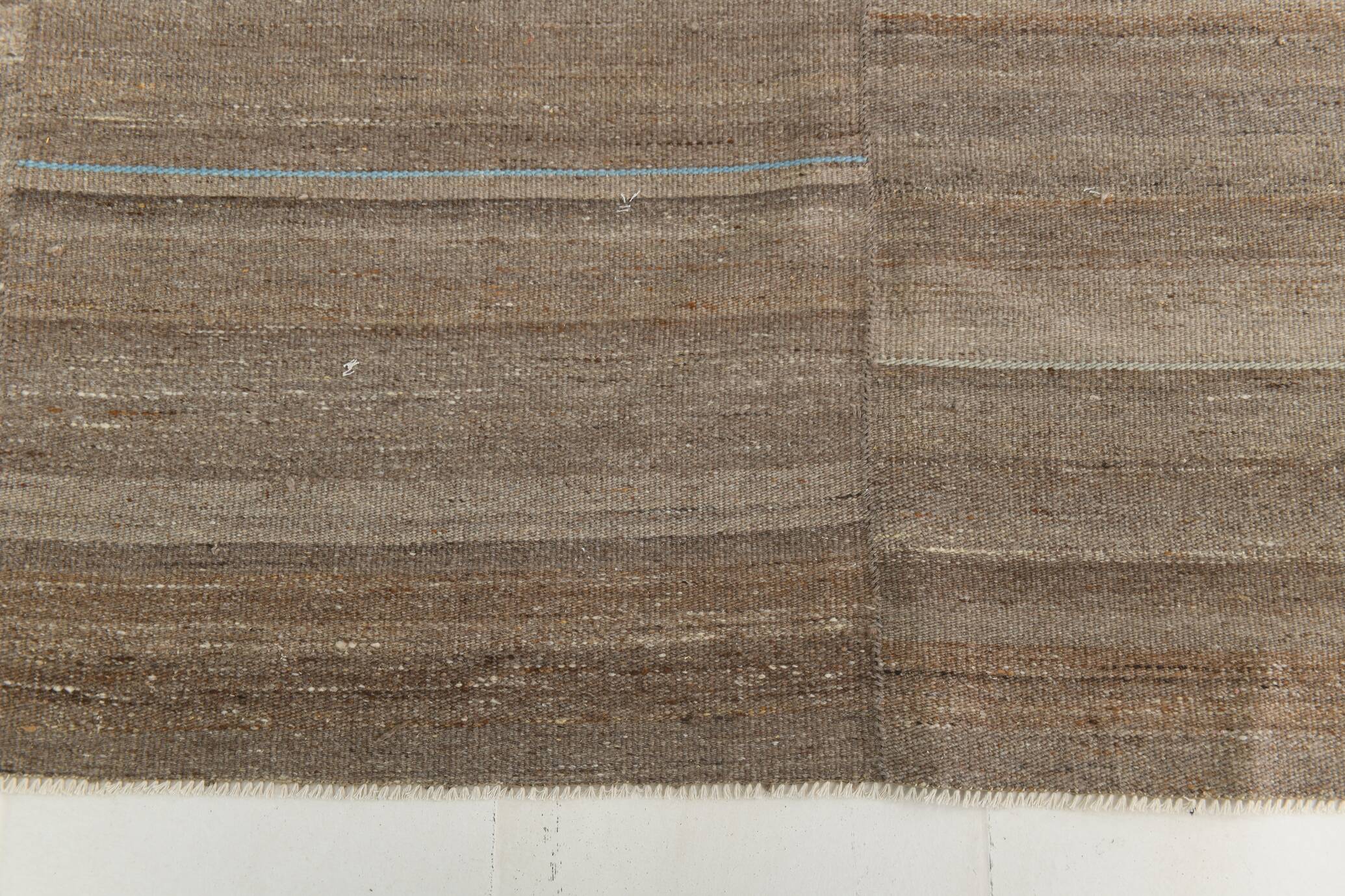 10x13 Turkish Brown & Bronze Handmade Kilim Rug, 303x386Cm