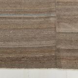 10x13 Turkish Brown & Bronze Handmade Kilim Rug, 303x386Cm