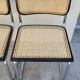 Série de 4 chaises Marcel Breuer modèle B32 signé Italy