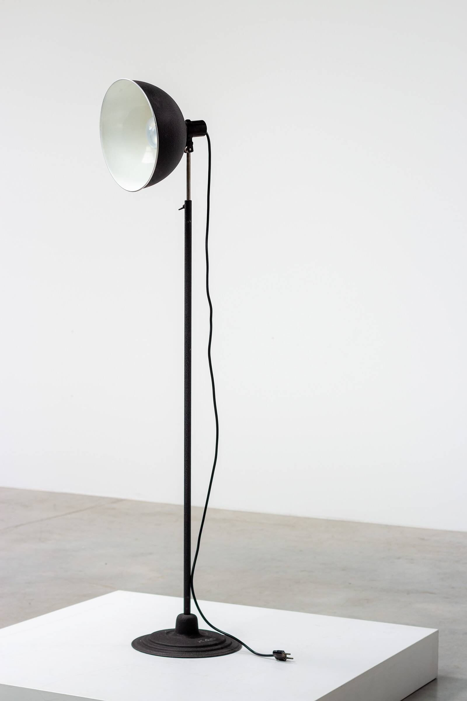 Authentic industrial floor lamp by Kap 1950.