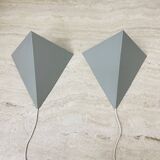 A Set Of J.Hoogervorst for Anvia Almelo Vintage Dutch metal wall lamp 1960s