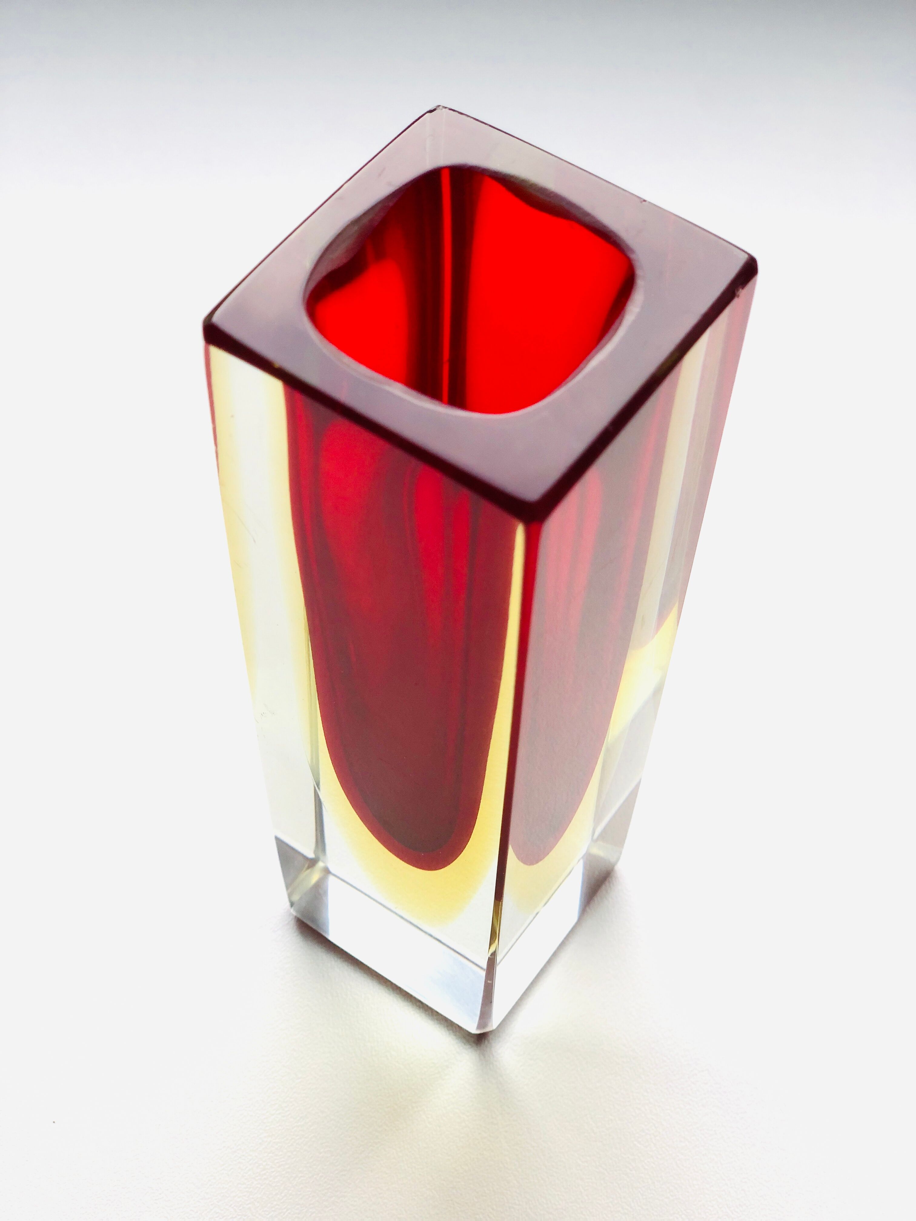 Vase Sommerso Murano design Luigi Mandruzzato, 60s