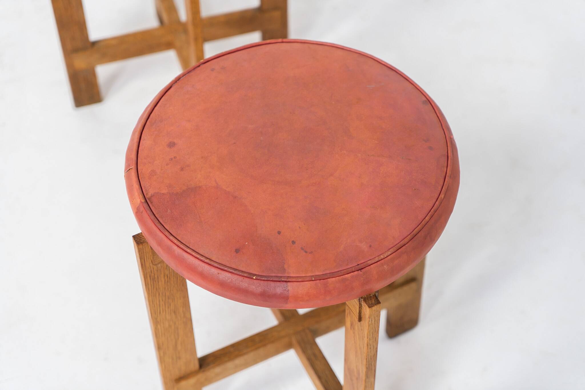 Very rare set of stools by Uno & Östen Kristiansson for Luxus Vittsjö