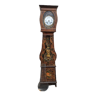 Horloge comtoise polychrome avec caisse fleurie 19 ème siècle