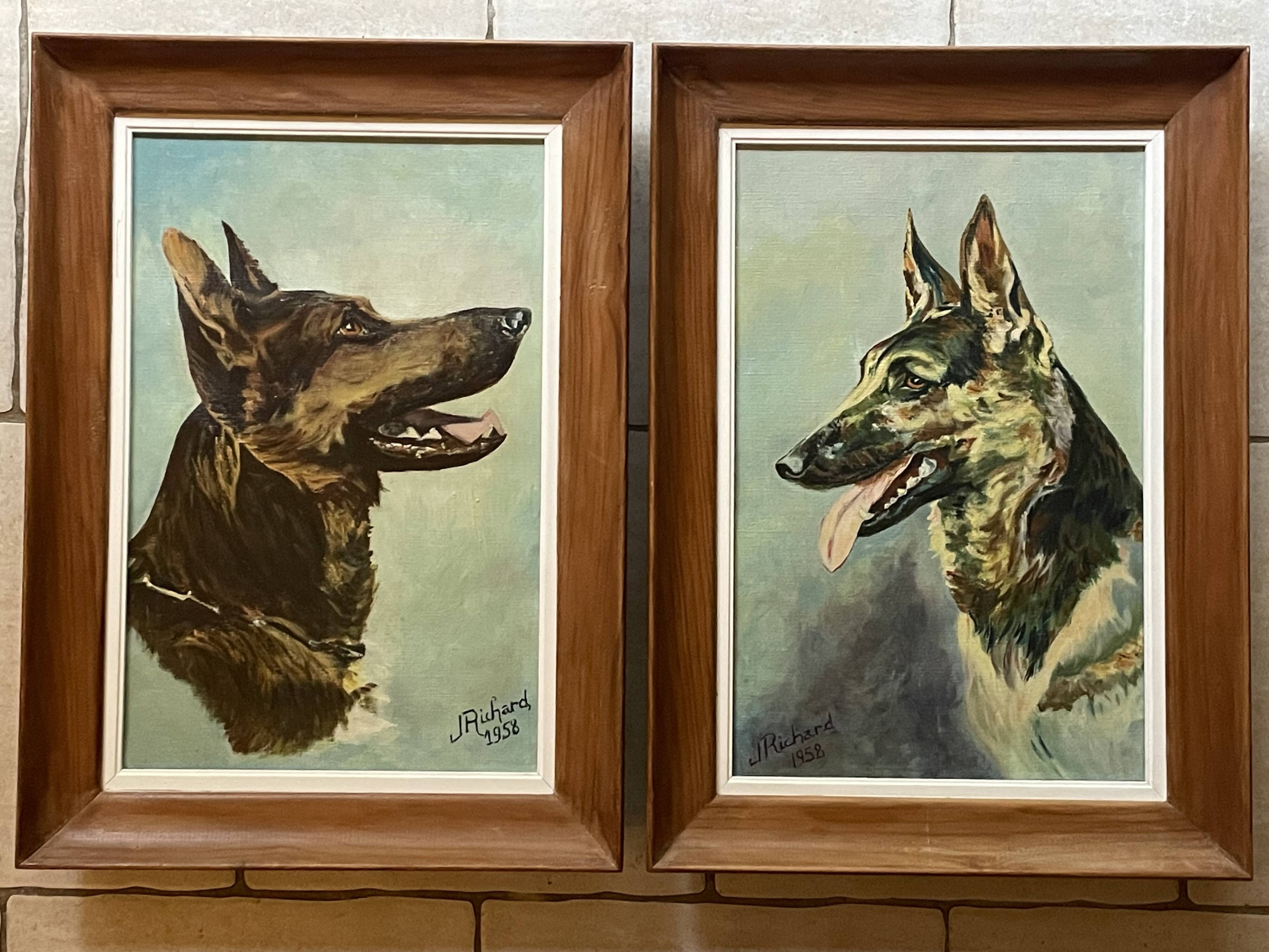 oil on canvas - Pair forming a pendant signed J. Richard