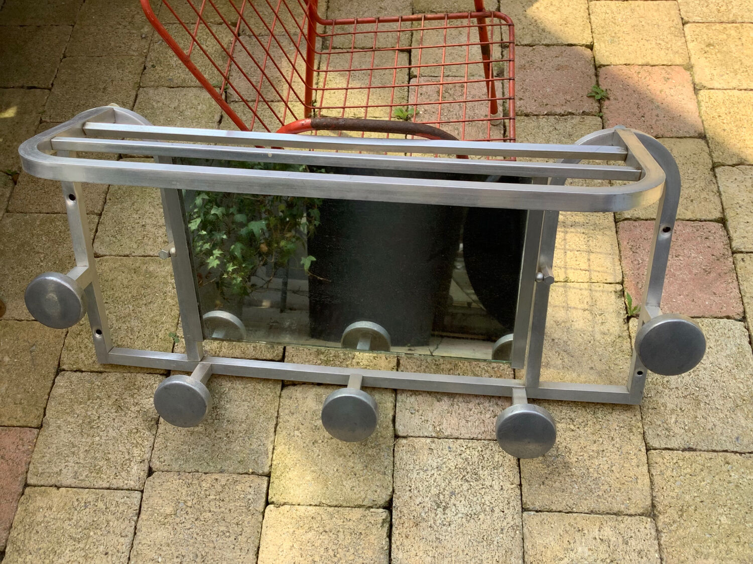 Coat rack aluminum 1970s