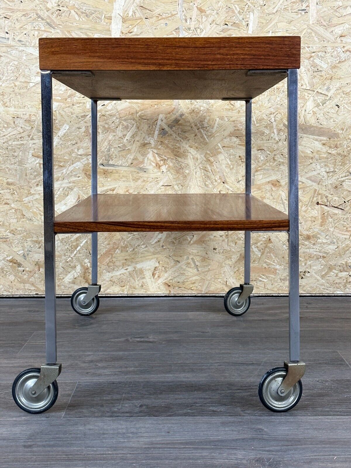 1960s 1970s serving trolley walnut teak Walter Wirz for Wilhelm Renz Design