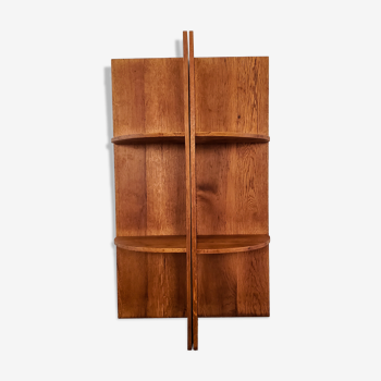 Pair of wooden corner shelves