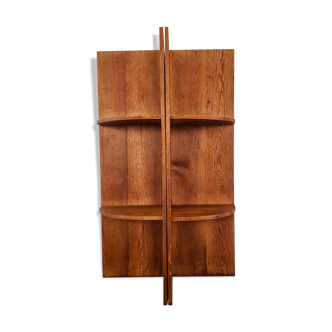 Paire d'étagères d'angle en bois