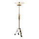 French work from the 1930s Wrought iron floor lamp decorated with gold leaf H. 160 cm