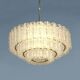 Glass and Brass Chandelier from Doria Leuchten, 1960s