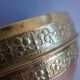 Old vintage brass floral frieze pot cover