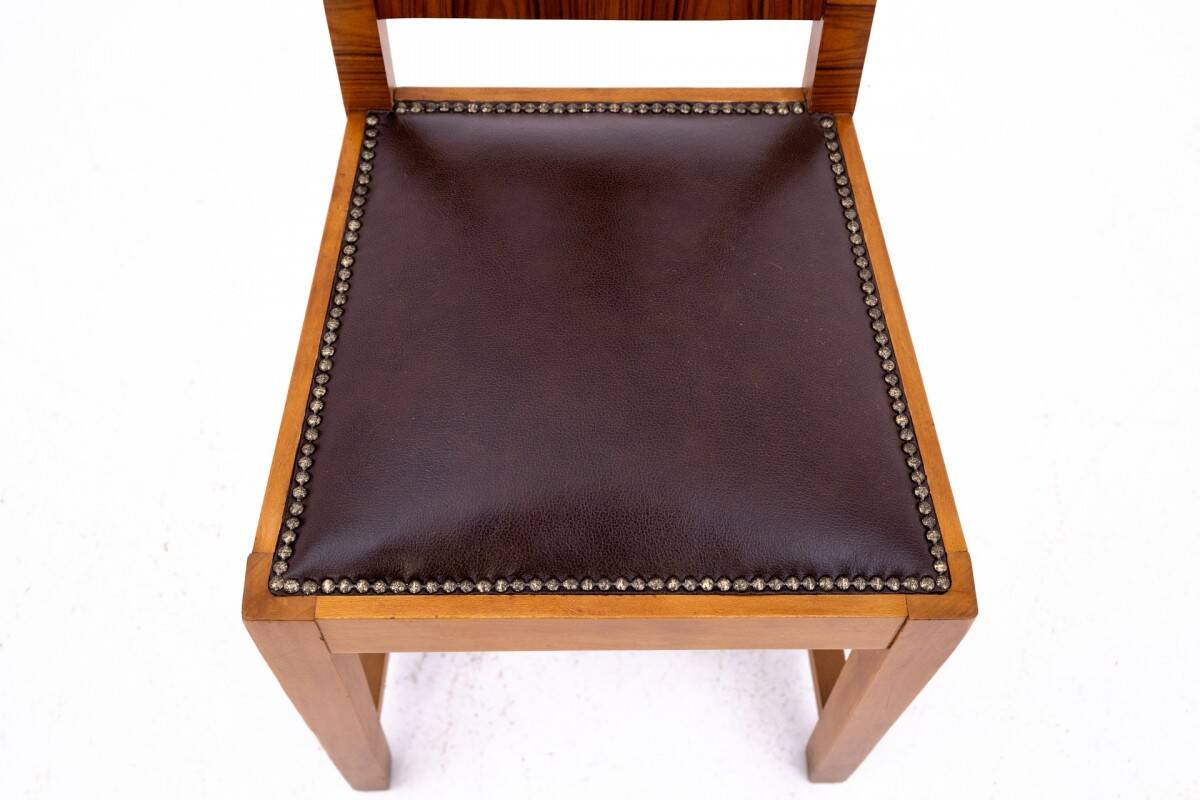Un ensemble de chaises Art Déco, années 1940, Pologne.