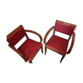 Pair of red armchairs
