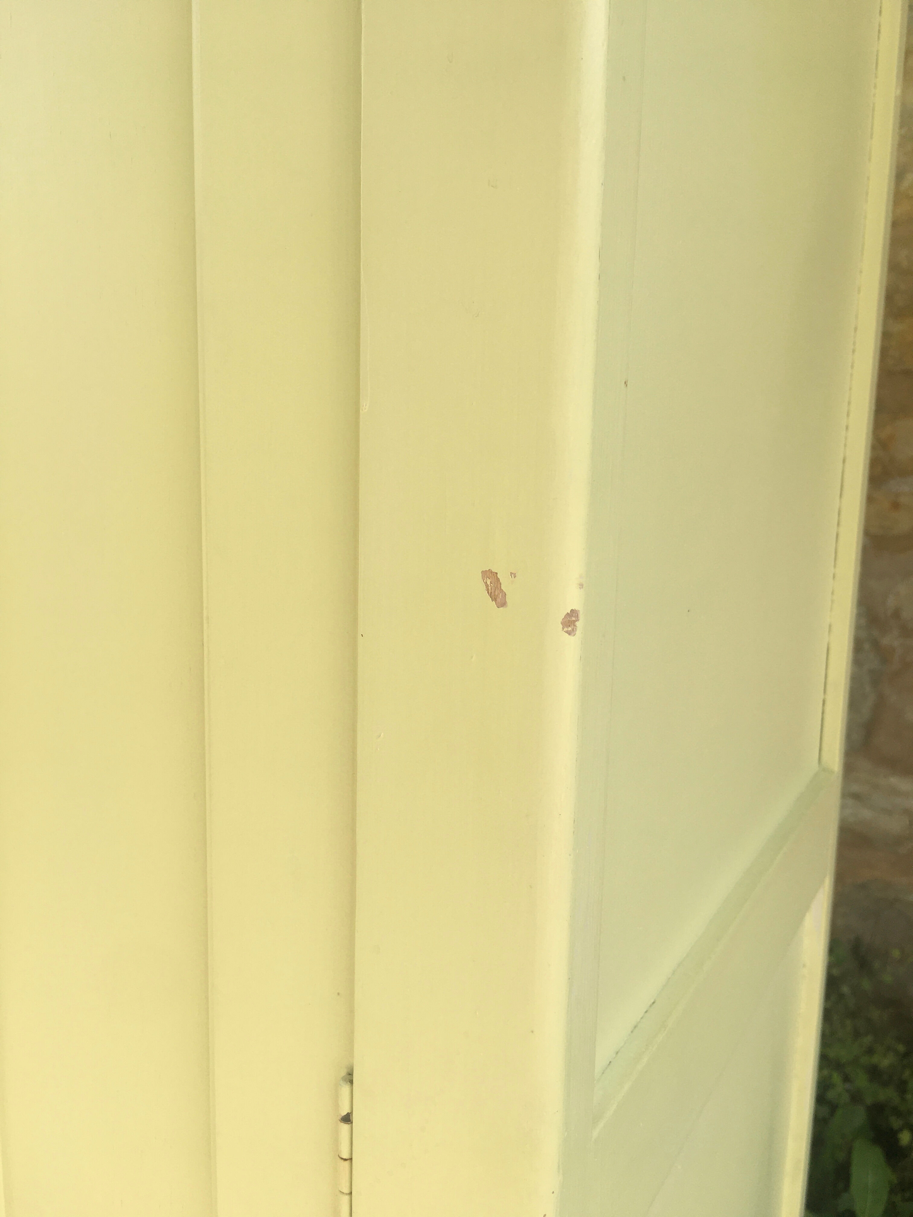 Parisian yellow wooden wardrobe