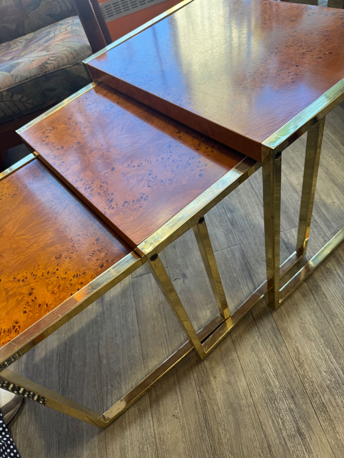 Nest of tables in elm burl
