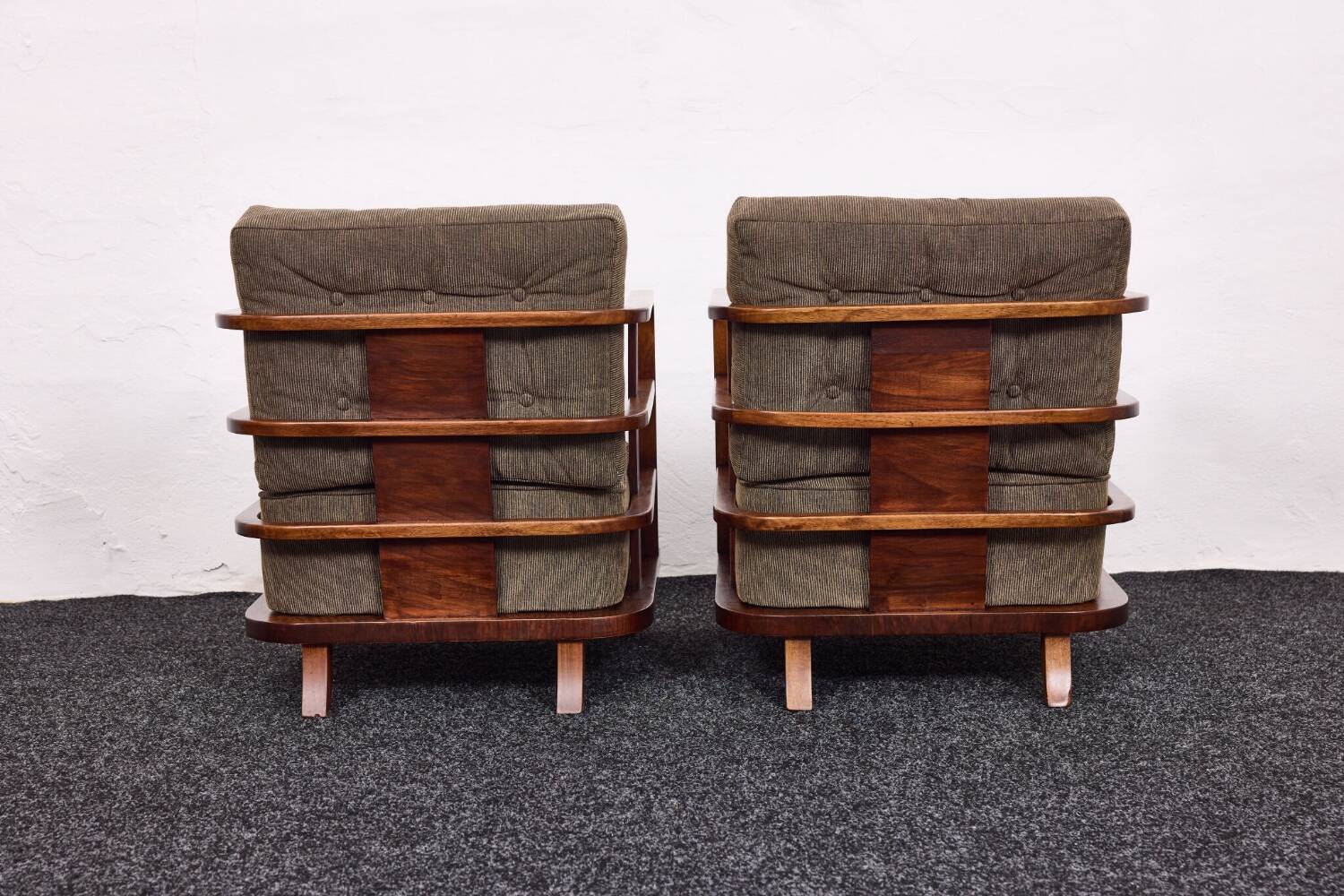 Lajos Kozma, importants fauteuils Art Déco de Budapest Werkstatte, années 1930