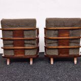 Lajos Kozma, important Art Deco  armchairs by Budapest Werkstatte, 1930s