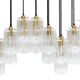 Contemporary Modern Italian Murano Glass and Brass Suspension Lamp
