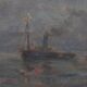 Marine seascape with sailing ships - Herman Van den Berghe, ca. 1900-1920