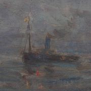 Marine seascape with sailing ships - Herman Van den Berghe, ca. 1900-1920