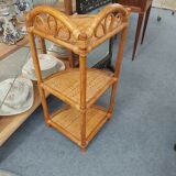 Rattan corner shelf