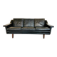 Vintage Danish Mid-Century Georg Thams 3-Seater Sofa in Black Leather, 1960