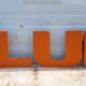 4 lettres industrielles des années 70 en aluminium