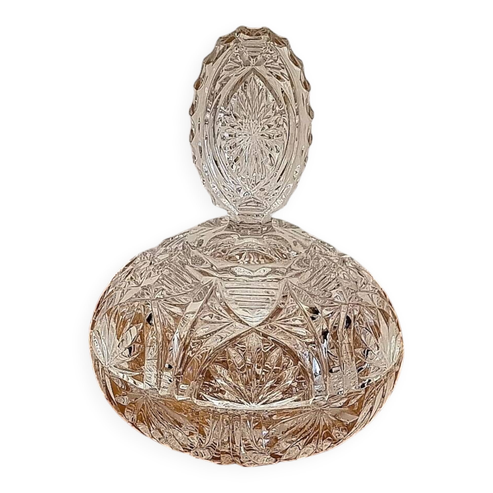 Antique cut glass candy dish