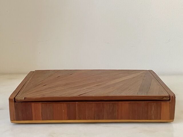 Art Deco straw marquetry box