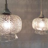 Vintage glass pendant lights - 60s/70s