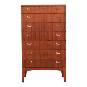 Mahogany chest of drawers, Scandinavian design, 1970s, production: Denmark