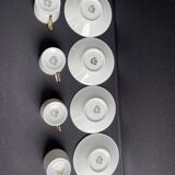 4 Moka Cups and their saucer – Limoges Porcelain