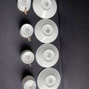 4 Moka Cups and their saucer – Limoges Porcelain