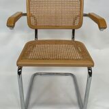 Chair Cesca model by Marcel Breuer with armrests B64