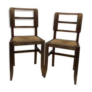 Paire de chaises bois