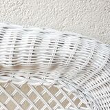 White wicker bedhead  70