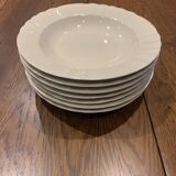 Set of 6+1 B&C Limoges deep plate