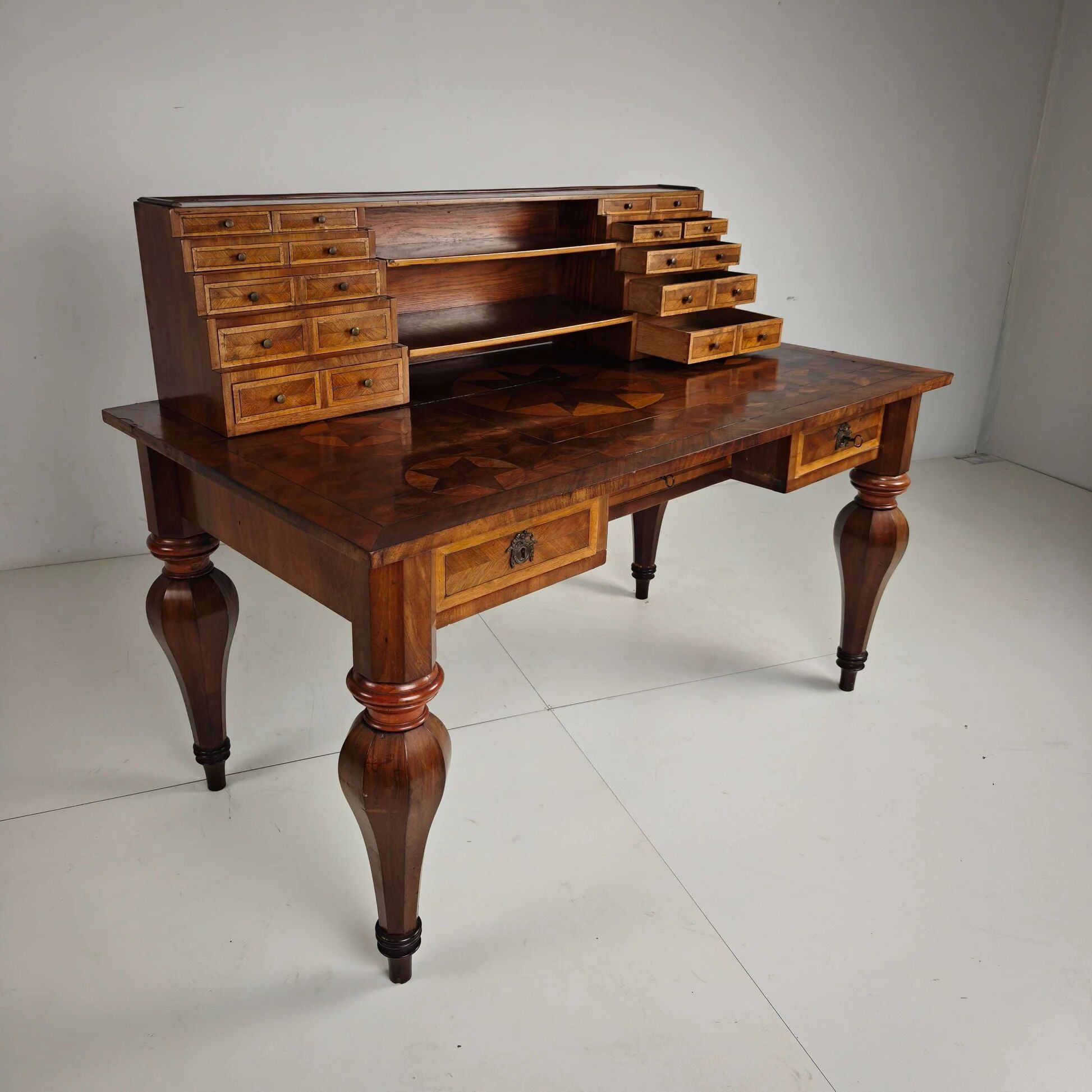 19th century German marquetry writing desk