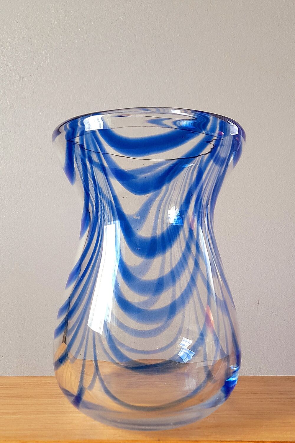 70s crystal vase