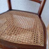 Chaise bois assise cannage, style campagne, 1920 env