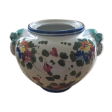 Pot signed flower décor