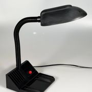 1960s 1970s Gooseneck Table Lamp Adjustable Space Age in Metal & Plastic
