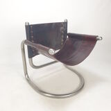 Set of 2 italian mid century lounge chairs, 1980's