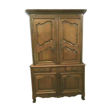 Buffet in solid oak 2 body in oak marked with light wood