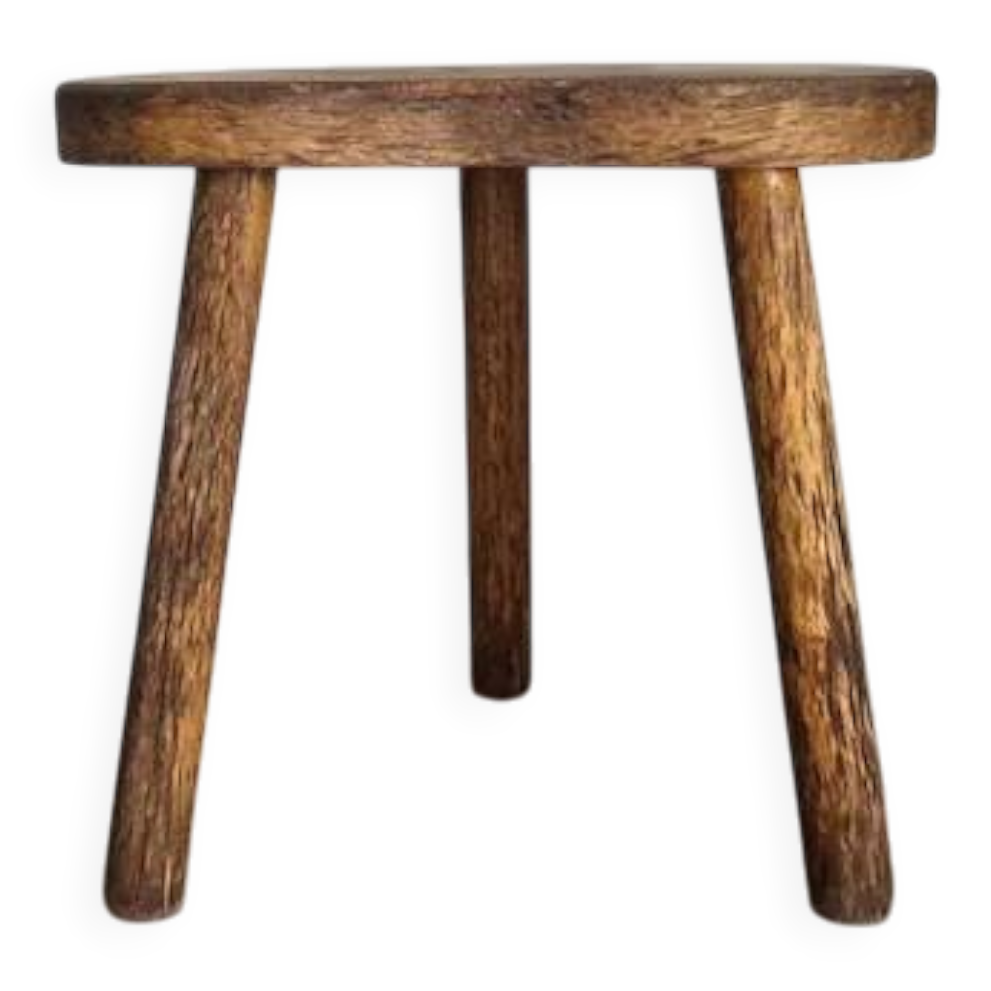 Vintage French Wooden Tripod Stool