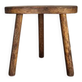 Tabouret Trépied en Bois Vintage Français