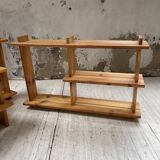 Trio d'étagères constructivistes en pin style Regain