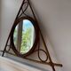 Vintage bamboo and rattan mirror – 1950s