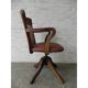 Chaise de bureau en acajou réglable en hauteur